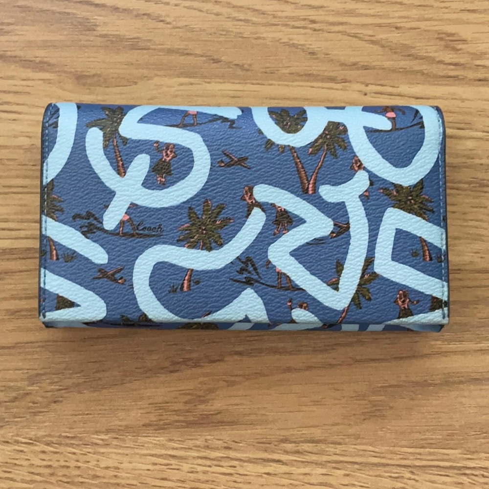 Coach Keith Haring Hula Dance Print Wallet